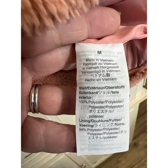 Madewell size medium pink fuzzy fleece sweater top - Picture 3 of 3